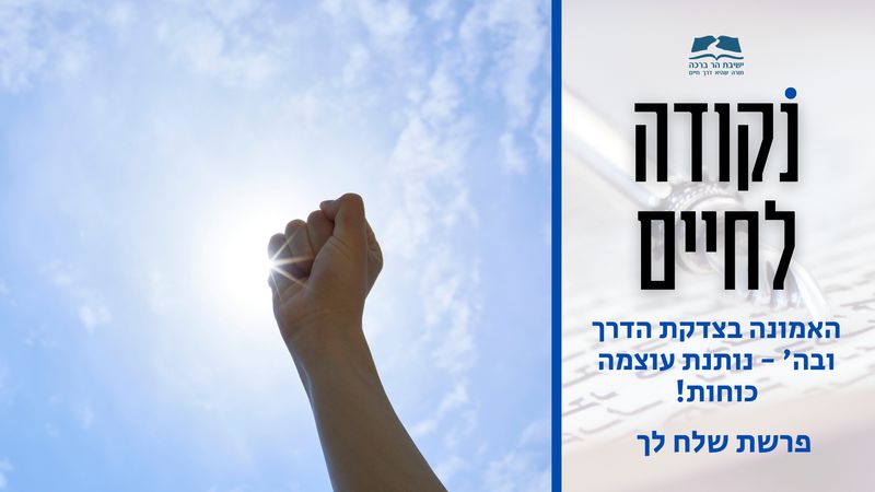 דבר תורה לפרשת שלח לך - נקודה לחיים