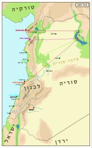 גבול צפון||גבול דרום של פרשת מסעי
