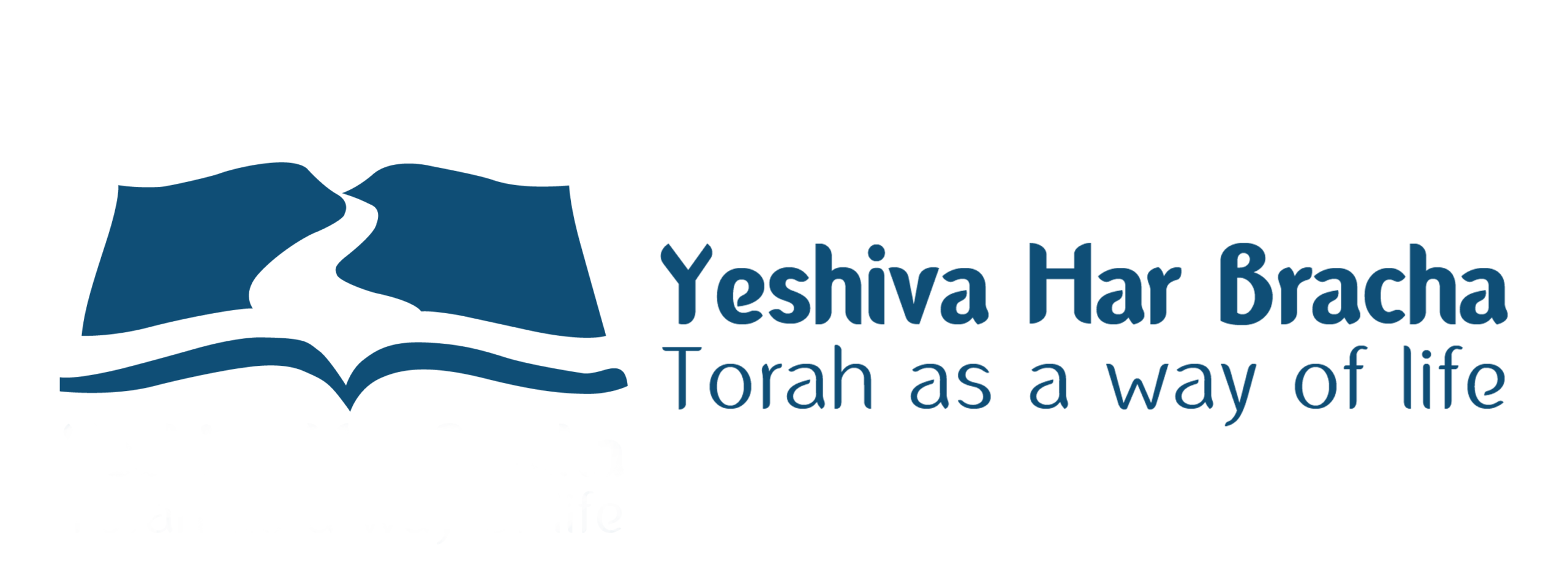 לוגו ישיבה – אנגלית – עם הסלוגן – הוריזונל